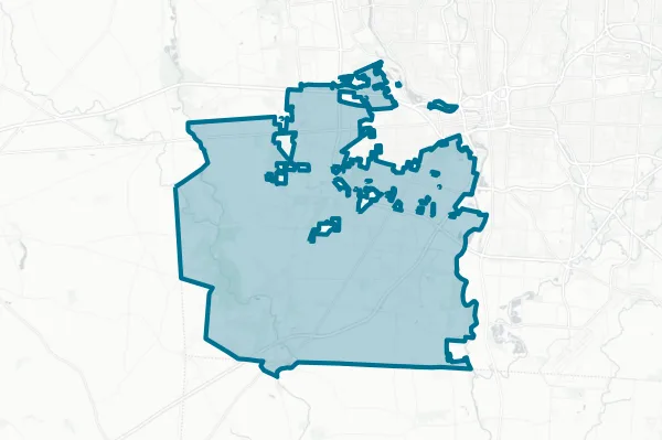 South-western City School District — detail map