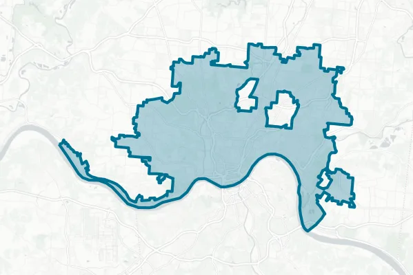 Cincinnati City School District — detail map