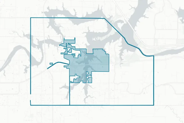 City of Mannford — detail map