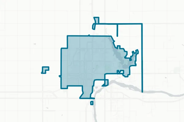The City of Ponca City — detail map