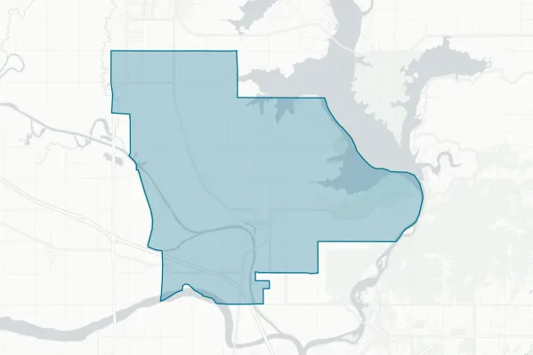 Okay School District of Oklahoma — detail map