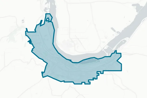 City of the Dalles — detail map