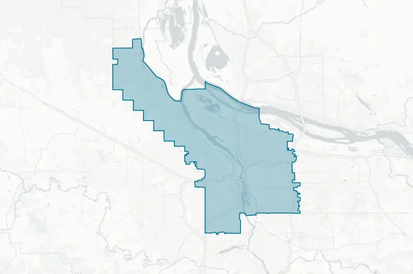 School District No. 1j, Multnomah County Oregon — detail map