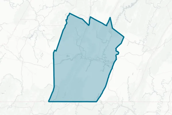 County of Bedford — detail map