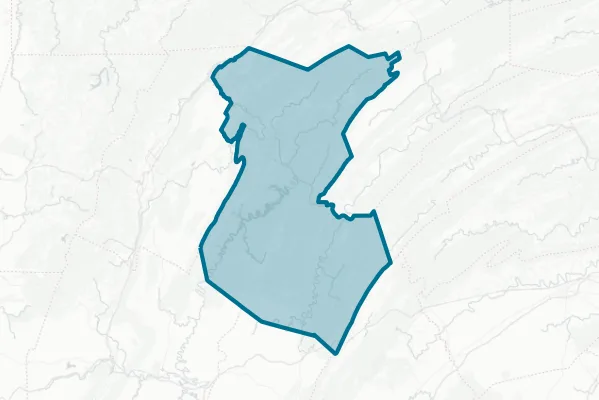 County of Huntingdon — detail map