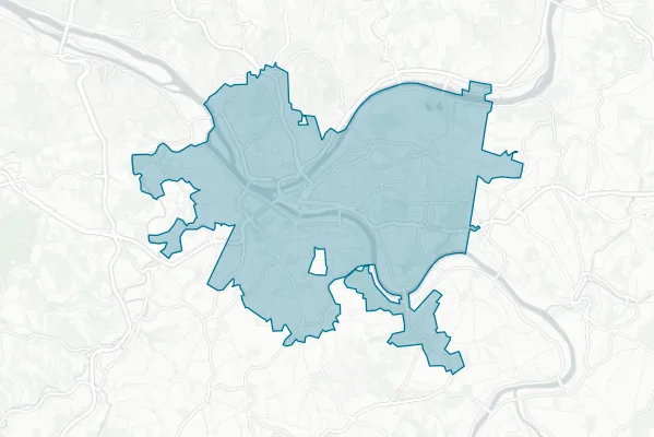 City of Pittsburgh — detail map