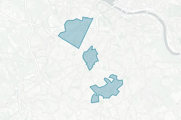 Keystone Oaks School District — detail map