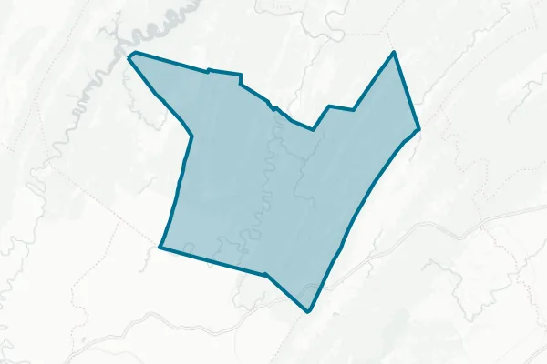 Southern Huntingdon County School District — detail map