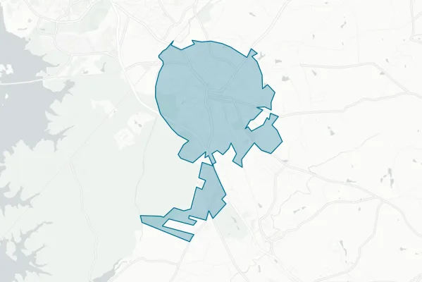 Town of Pendleton — detail map