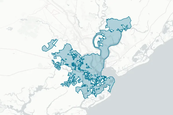 City of Charleston — detail map