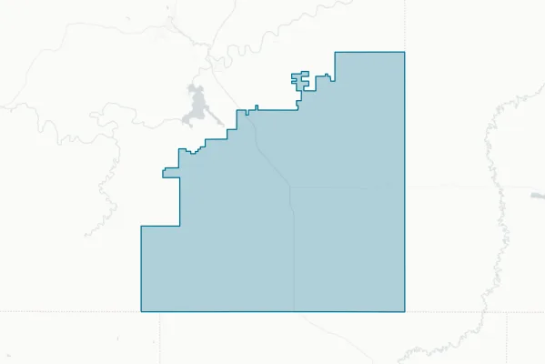 Oelrichs School District — detail map