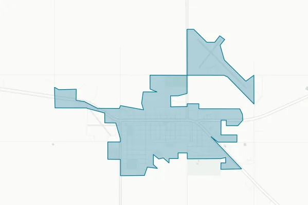 Municipality of Winner — detail map