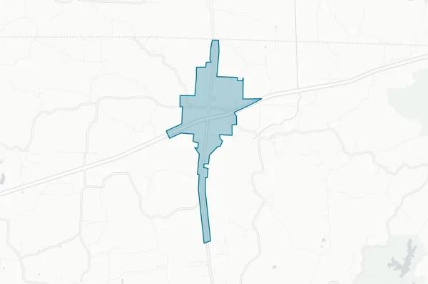 City of Parkers Crossroads — detail map