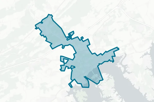 Town of Dandridge — detail map