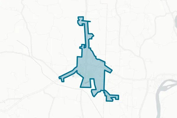 City of Adamsville Tennessee — detail map