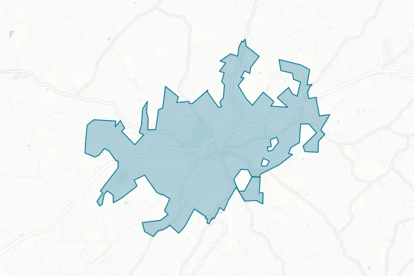 Town of Jonesborough — detail map