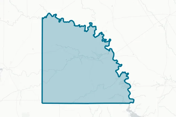 San Saba County Texas — detail map