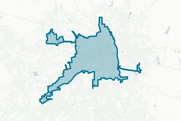 City of Palestine — detail map