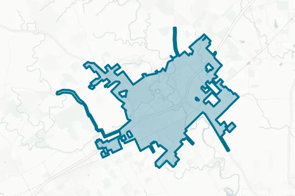 City of New Braunfels — detail map