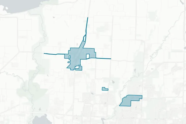 City of Aubrey — detail map