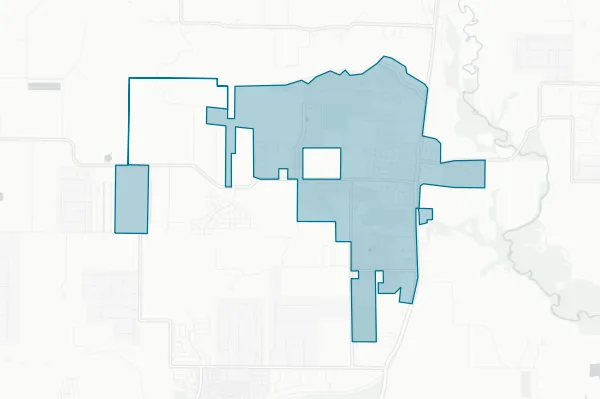 City of Justin — detail map