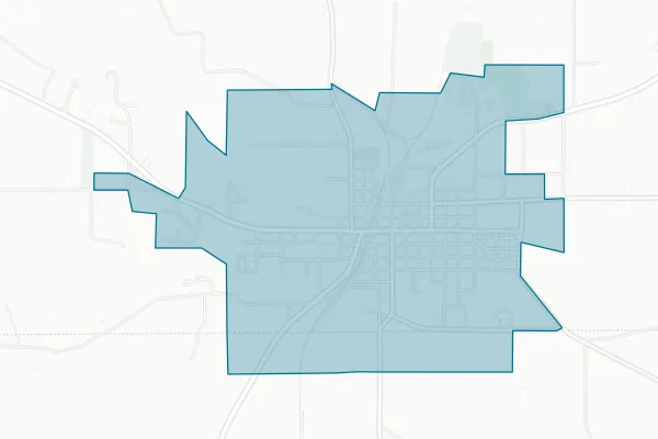 City of Troup — detail map