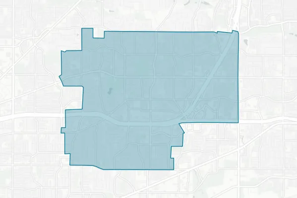 City of Bedford — detail map