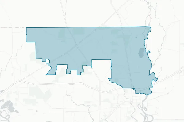 Little Cypress-Mauriceville Consolidated Independent School District — detail map