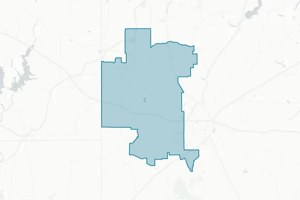 West Rusk County Consolidated Independent School District — detail map