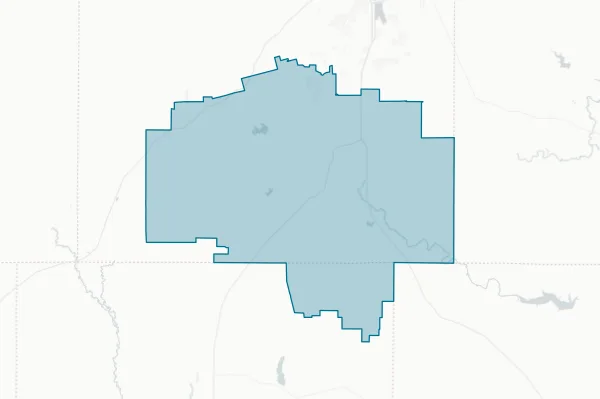 Jim Ned Consolidated Independent School District — detail map