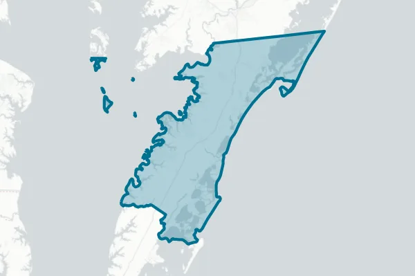 County of Accomack — detail map