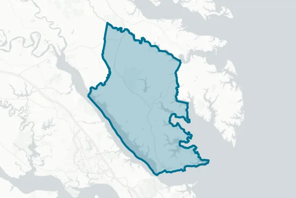 County of Gloucester — detail map