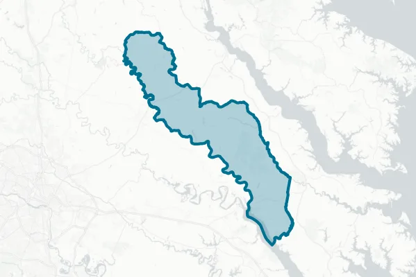 King and Queen County — detail map