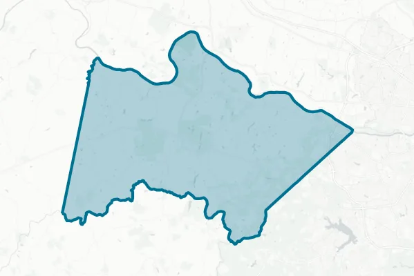 County of Powhatan — detail map