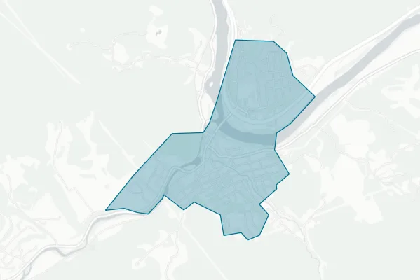 Town of Narrows — detail map