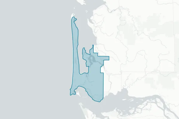 Ocean Beach School District — detail map