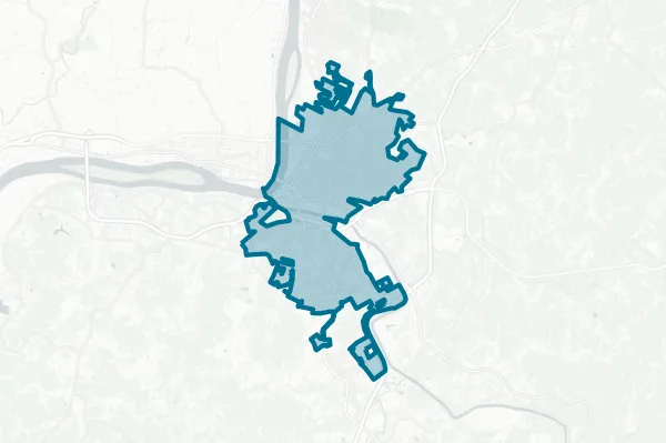 Municipality of Parkersburg — detail map