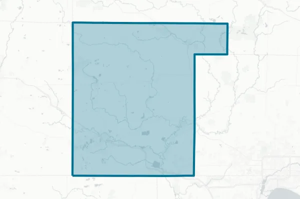 Waupaca County Wisconsin — detail map