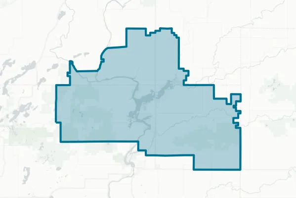 School District of Lake Holcombe — detail map