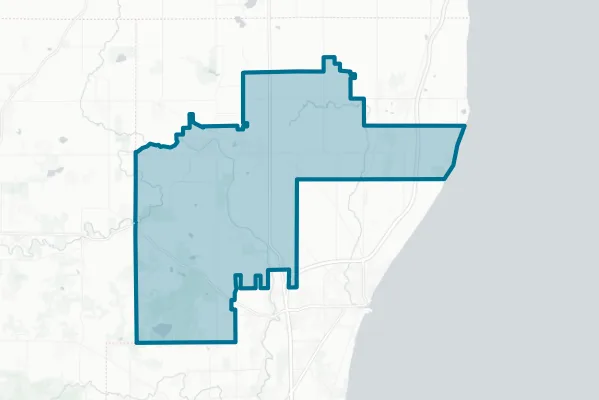 Northern Ozaukee School District — detail map