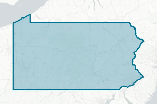 Commonwealth of Pennsylvania — detail map