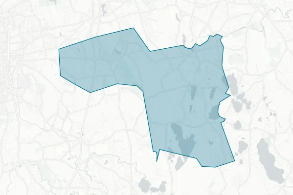 Whitman-Hanson Regional School District — detail map