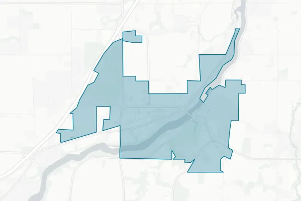 Village of Wrightstown — detail map