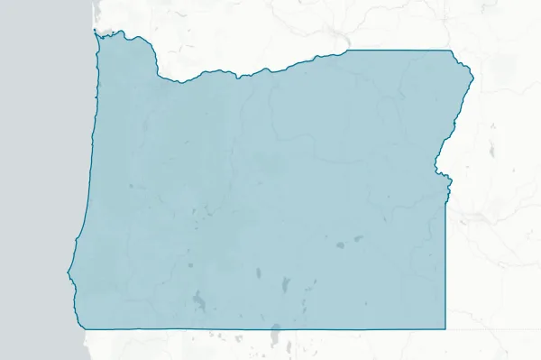 State of Oregon — detail map