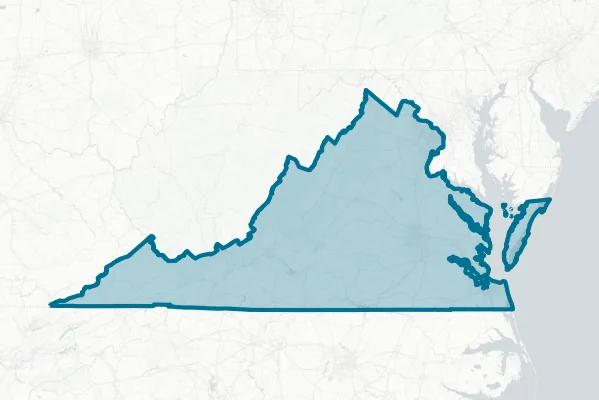 Commonwealth of Virginia — detail map