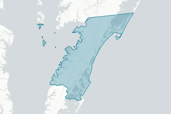 County of Accomack — detail map