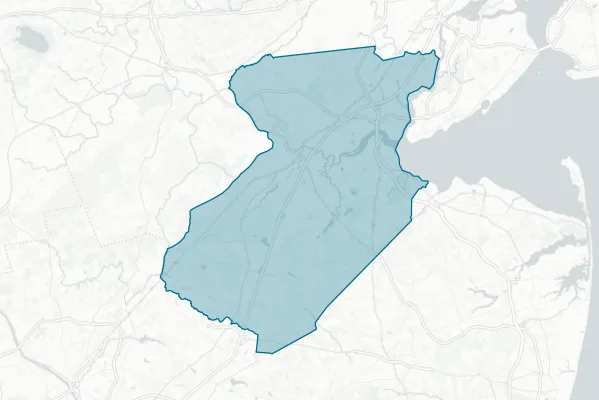 County of Middlesex — detail map