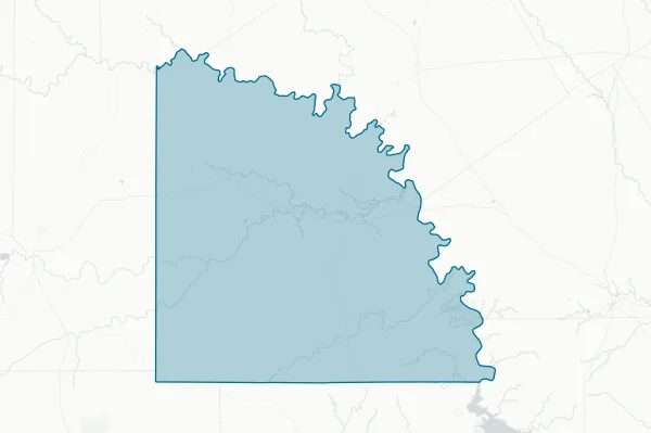 San Saba County Texas — detail map
