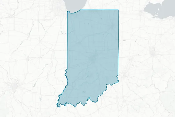 State of Indiana — detail map