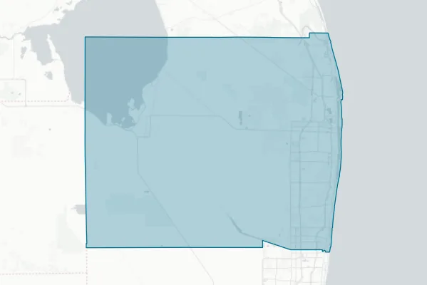 County of Palm Beach — detail map